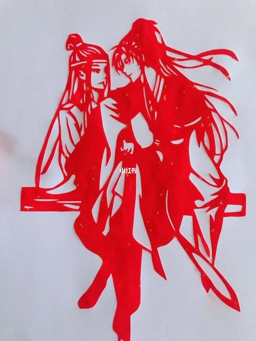 魔道祖师,纯手工剪纸_剪纸_兴趣爱好_手工