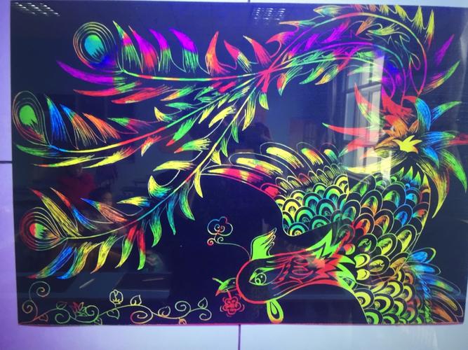 2016美术课记录-刮画课《凤凰涅盘》