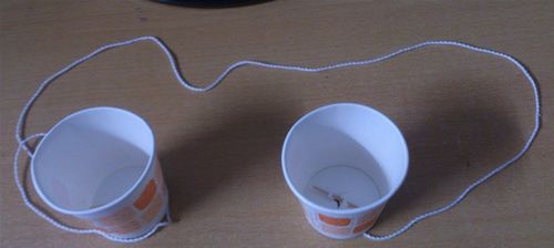 手工课《纸杯电话》