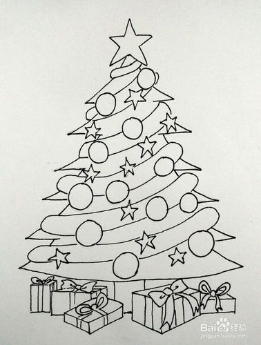 怎么画圣诞树
