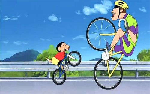 [蜡笔小新] 小新学会骑脚踏车了