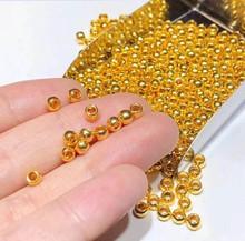 钻妍黄金小金珠 足金光面圆珠3d硬金小金珠