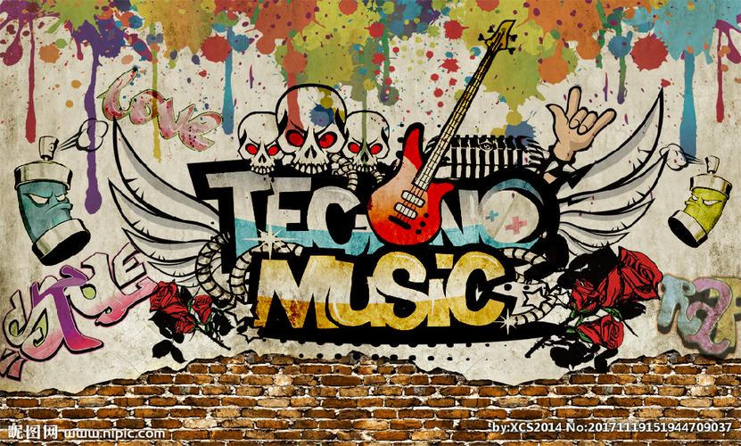音乐涂鸦背景墙图片