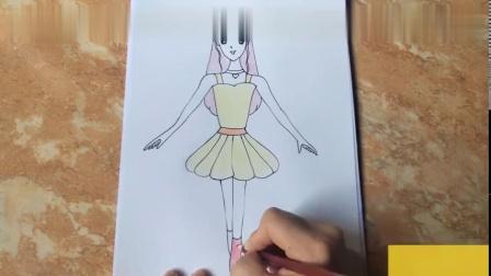 可爱的小公主卡通动漫简笔画