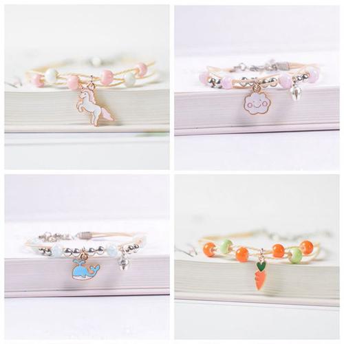 购客少女心手链女学生韩版 闺蜜二人可爱森系ins古风简约三人手绳礼物