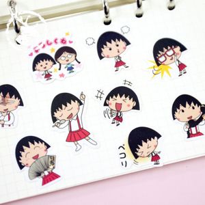 40张入可爱小丸子手账贴纸 创意卡通樱桃小丸子装饰贴纸包手帐本