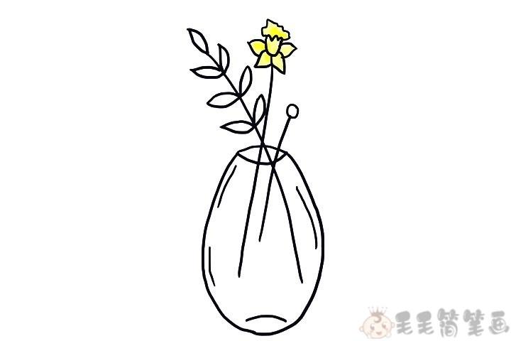 简单好看的插花瓶简笔画组图