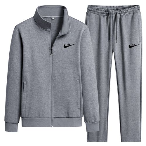 正版恩施耐克中老年运动服套装男秋季立领卫衣休闲运动套装爸爸装