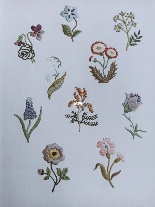 花草刺绣图案分享_刺绣_刺绣分享_兴趣爱好_手工