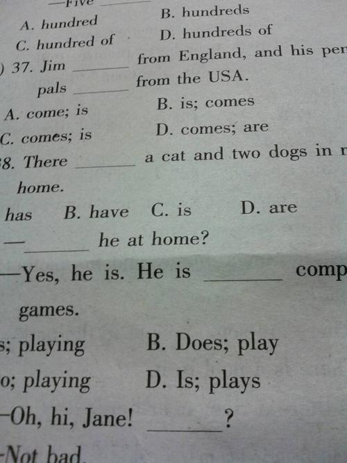 37题,be from 和 come from 的区别是什么
