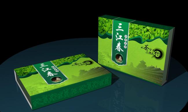 春包装模版包装盒设计包装效果图高档茶叶风雨桥说明:茶叶包装盒设计