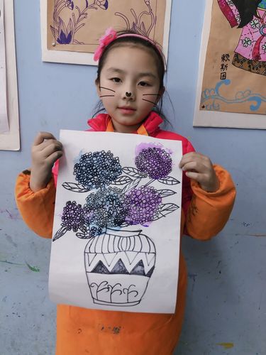 周五线描——写生绣球花
