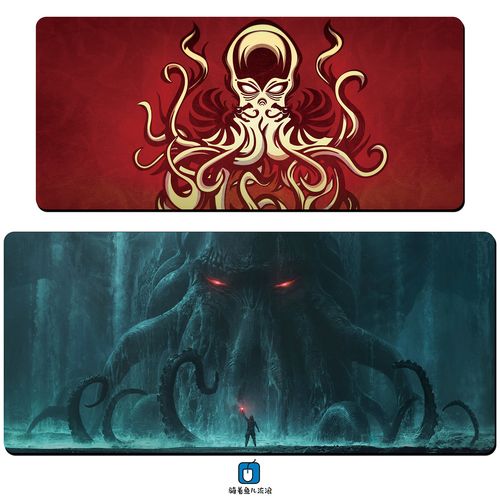 克苏鲁神话旧日支配者超大加厚鼠标垫电竞创意游戏吃鸡专用桌垫