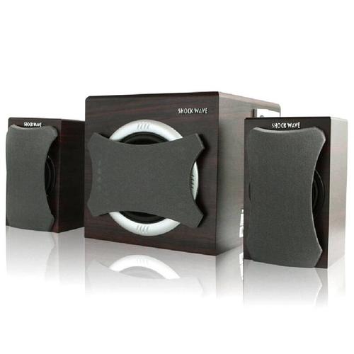 冲击波(shockwave) sc-2103c 电脑音响 2.1全木质低音