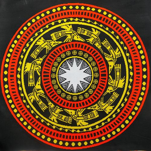 广西铜鼓壮族传统图腾花纹绣片民族特色装修装饰刺绣