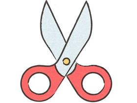 彩色小剪刀简笔画画法图片步骤