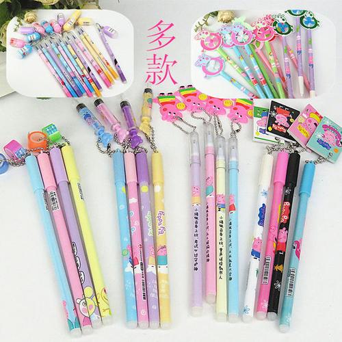 [盛丰学生精品屋] 可擦笔礼物奖品 可爱社会人小猪佩奇中姓笔可擦笔