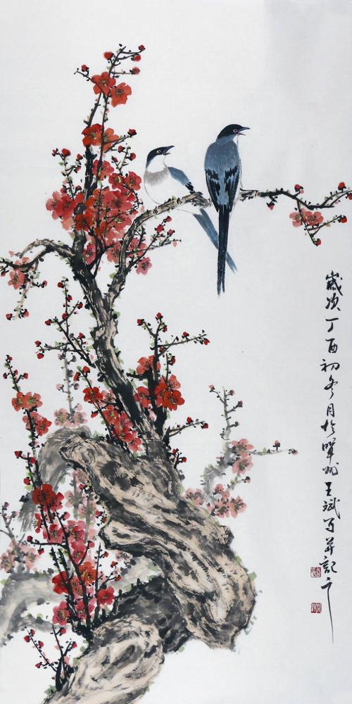 自幼酷爱绘画,后追随海派著名画家梅若先生,习梅若先生多年,承袭传统