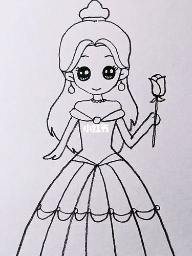 公主简笔画,其实我也有个公主梦哦_简笔画_文化_绘画