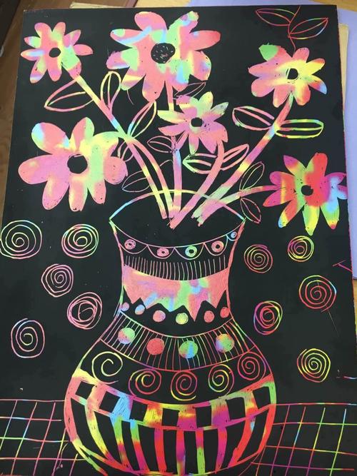 创意刮花—美丽的花瓶