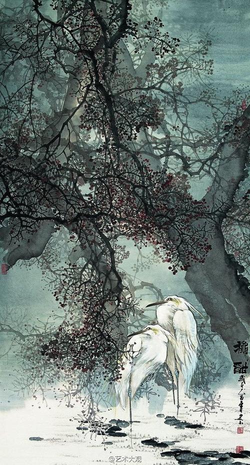 史玉国画花鸟作品史玉女1959年出生于天津毕业于天津美术学院绘画系