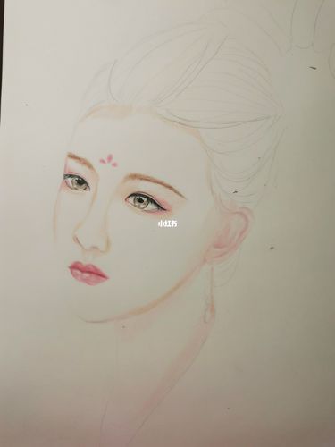 彩铅手绘古风美女(附步骤图)_古风_彩铅_手绘_美女_珠海市第一中学