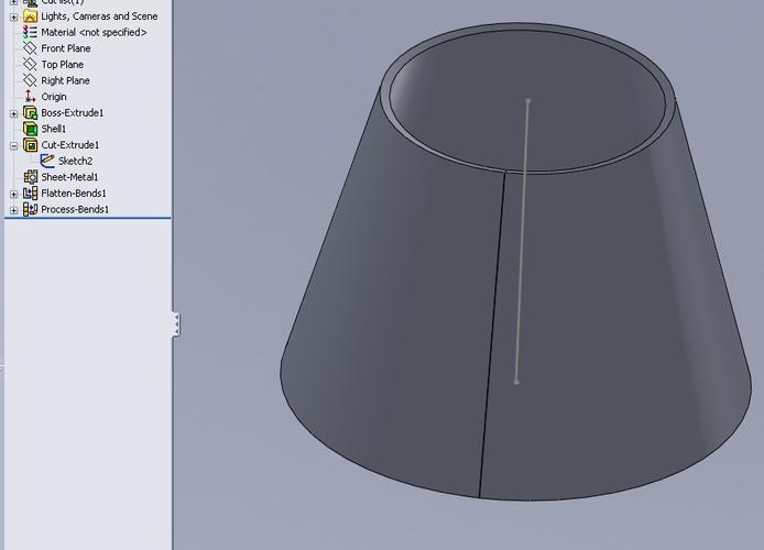 一个扳金放样展开图