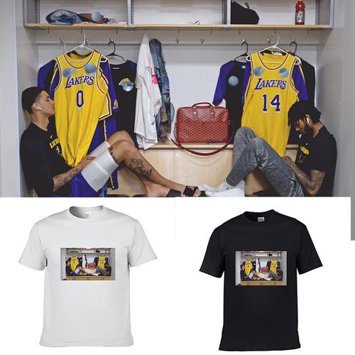 英格拉姆库兹马同框同款衣服短袖t恤男湖人詹姆斯训练服kuzmania