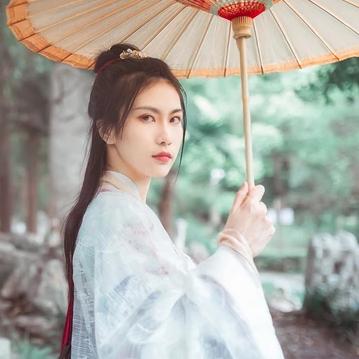 汉服情侣带团扇头像,唯美古风真人头像