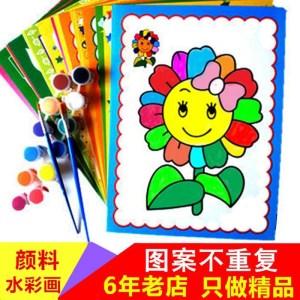 新品儿童画画模板塑料镂空涂色幼儿园卡通植物动物颜料拓印模具