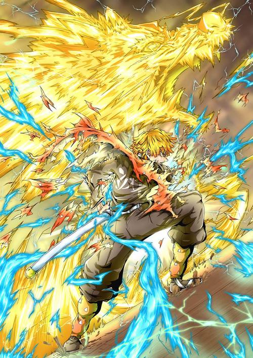 鬼灭雷之呼吸高清插画图片