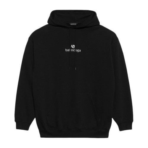 BALENCIAGA卫衣,巴黎世家卫衣真假细节 balenciaga/巴黎世家 男士 服装 棉连帽印花卫衣 男卫衣