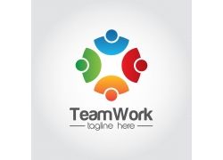 彩色团队logo设计素材