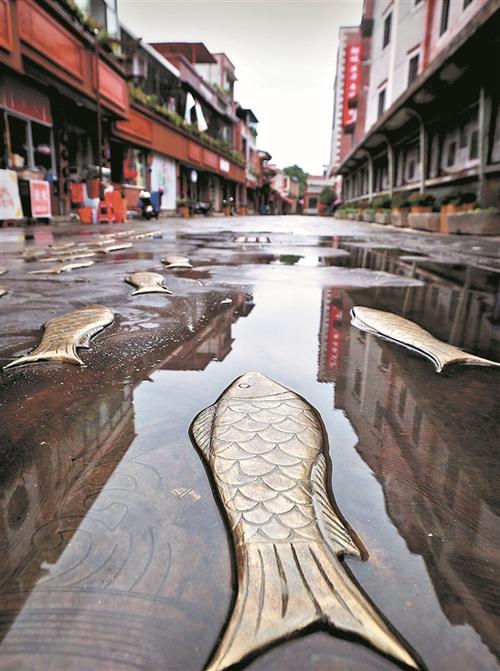 金鱼巷口"金鱼水中游"