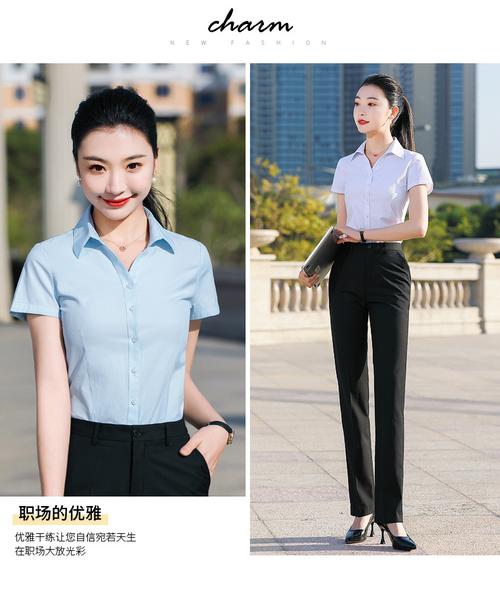 面试衣服女大学生夏短袖衬衣教师公务员面试服装女教师职业正装女