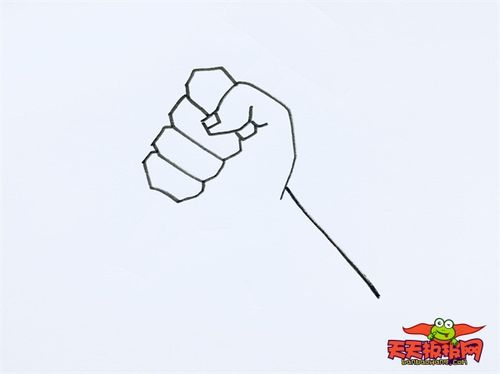 手拿锤子的儿童简笔画