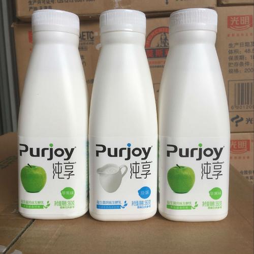 君乐宝纯享原味 苹果酸奶发酵乳 8瓶江浙沪皖包邮 保温箱 冰袋(900g