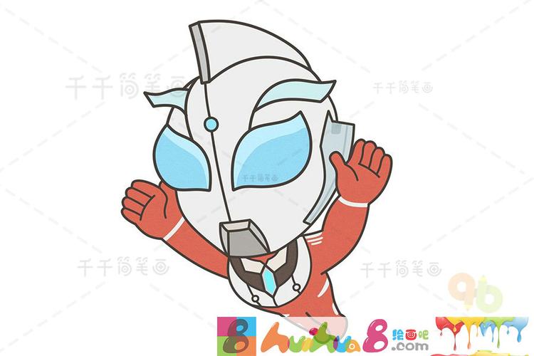 捷德奥特曼简笔画步骤图