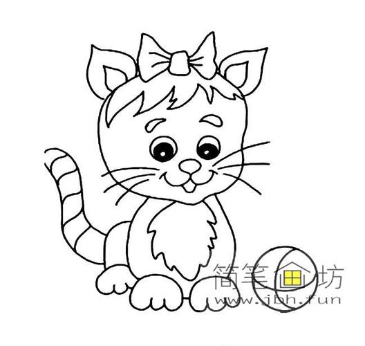 动物简笔画 可爱的卡通小猫简笔画图片大全导读:可爱的卡通小猫简笔画