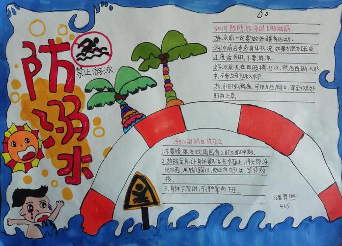 最新防溺水手抄报15张