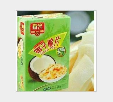 海南特产 春光牌椰子脆片 60克*3