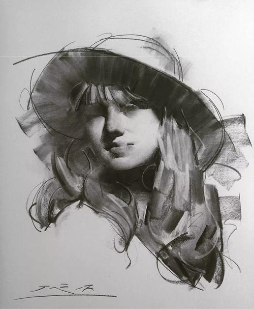 素描笔法娴熟,作品绝对精彩——木炭条绘出的生动人像