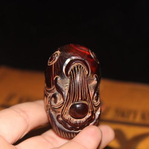 古玩工艺品 老牛角鱼形手把件批发 老牛角吊坠批发收藏 民俗