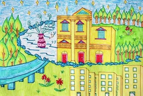 10岁儿童画未来的家