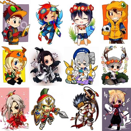 动漫卡通q版男女少儿创意美术马克笔可爱萌动漫临摹