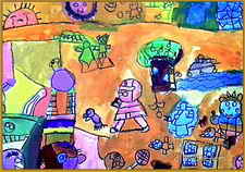 《时间大世界》儿童画