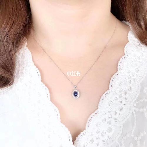 2ct,配质感卡地亚链_蓝宝石_卡地亚怎么样_钻石_项链_时尚_配饰