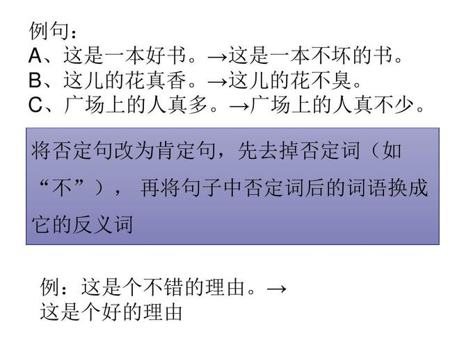 否定句 双重否定句与肯定句_句式转换 六年级 小升初 小学 语文