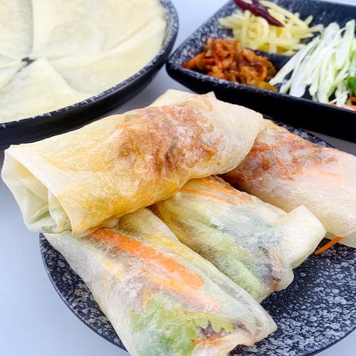 榆林镇筋饼正宗春饼皮饼皮薄饼透明烤鸭可卷肉饼即食春卷皮