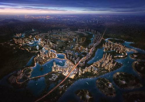 另一个,就是将尝肇庆空港经济区利好头谈汤的 绿地·樾湖国际生态城.